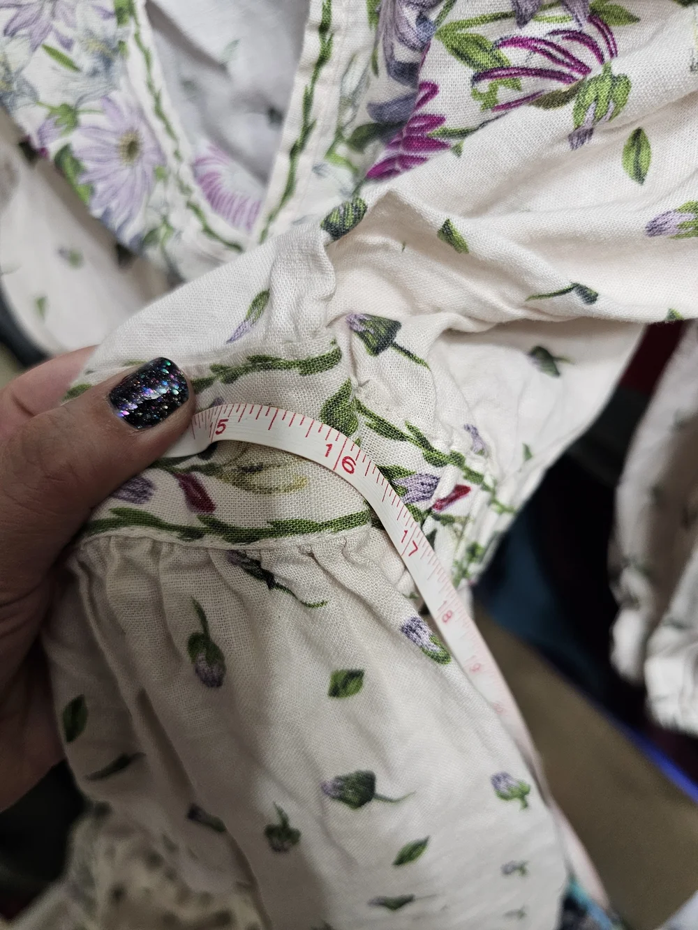 Max Studio Cream Maxi Dress with Purple Floral - Picture 10 of 10